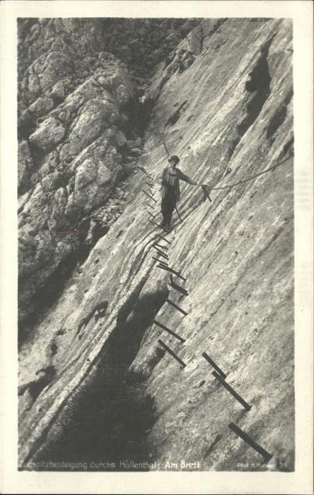 Bergsteigen Klettern Am Brett Höllental