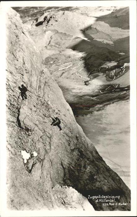 Bergsteigen Klettern Höllental Zugspitzbesteigung Huber-Kart