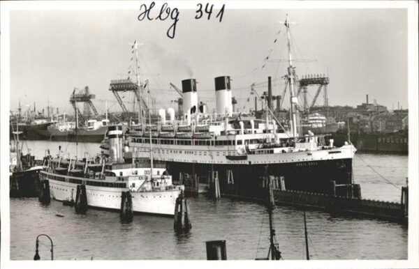 Dampfer Oceanliner Hamburg Hafen Schöning 341