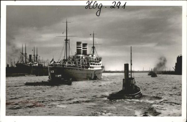 Dampfer Oceanliner Hamburg Hafen Schöning 291