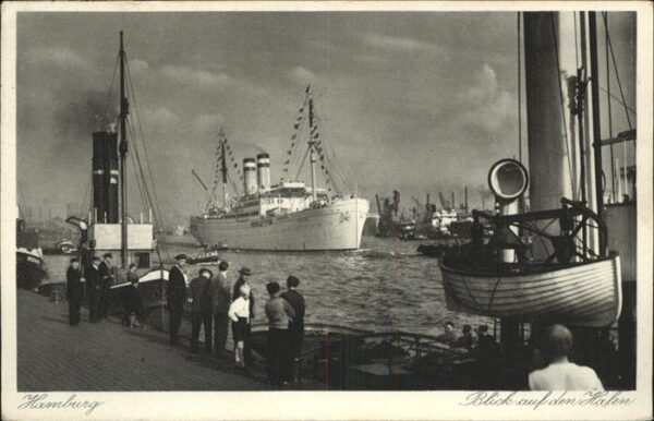 Dampfer Oceanliner Hafen Hamburg