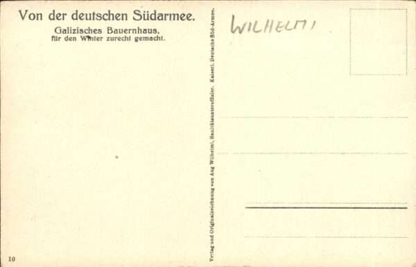 Wilhelmi A. Galizisches Bauernhaus Südarmee – Bild 2