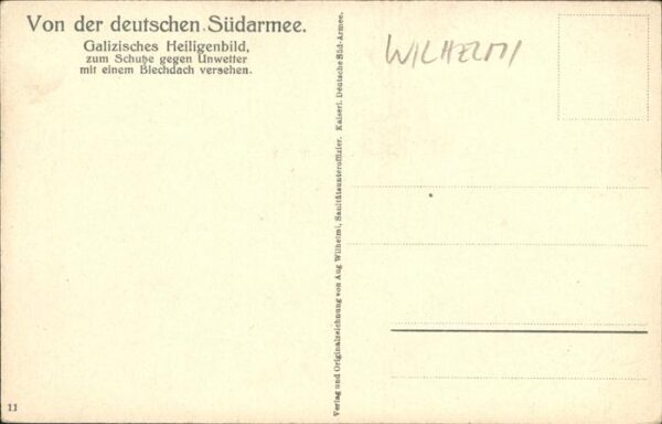 Wilhelmi A. Heiligenbild Galizien Südarmee – Bild 2