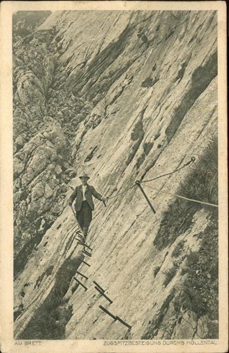 Bergsteigen Klettern Zugspitze Am Brett Höllenthal