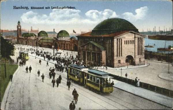 Strassenbahn Hamburg-Steinwärder Elbtunnel Landungsb
