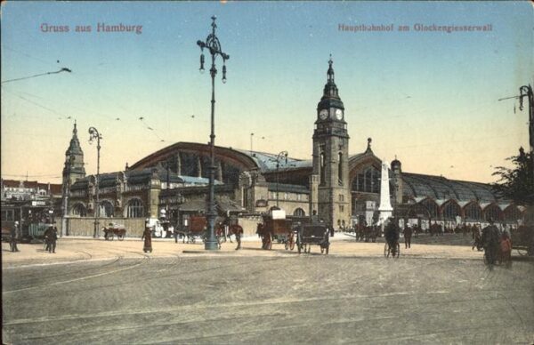 Bahnhof Hamburg Glockengiesserwall Pferdekutsch