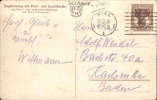 Ullmann Max Jungfernstieg Petri-und Jacobikirche Ha – Bild 2