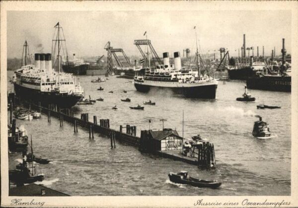 Dampfer Oceanliner Hamburg Hafen