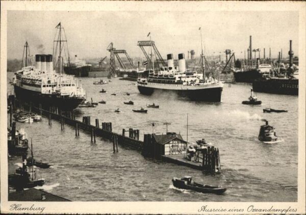 Dampfer Oceanliner Hamburg Hafen