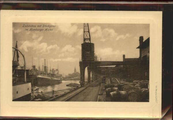 Hafenanlagen Ladebühne Stückgüter Hamburg Hafen