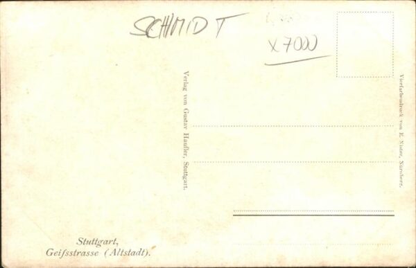 Schmidt Franz Stuttgart Geifsstrasse Altstadt – Bild 2