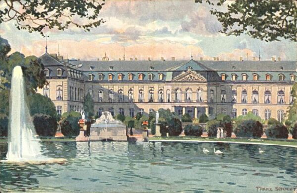 Schmidt Franz Stuttgart Residenzschloss Anlagensee