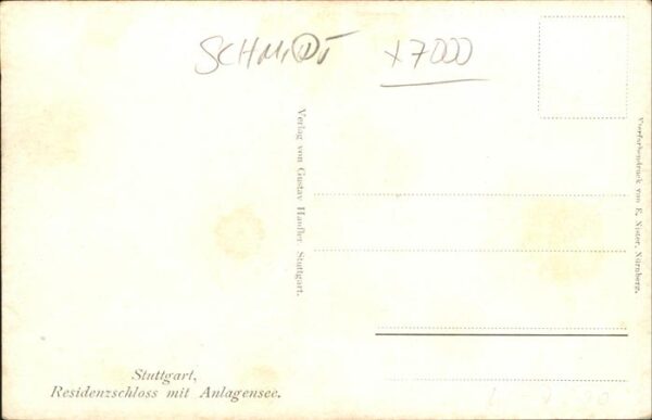 Schmidt Franz Stuttgart Residenzschloss Anlagensee – Bild 2