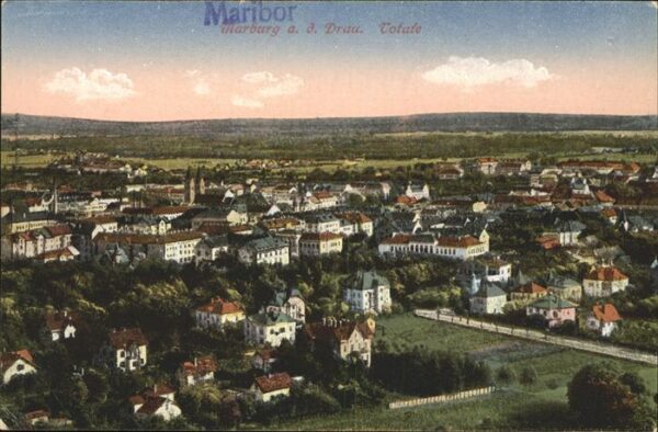 Marburg Drau Maribor Totale Stempel auf AK