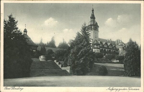 Bad Flinsberg Swieradow Zdroj Aufgang zu den Terrassen Kurhaus