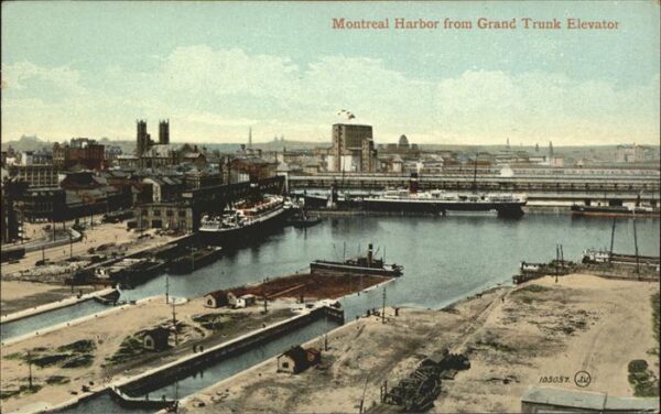 Montreal Quebec Harbour view from Grand Trunk Elevator