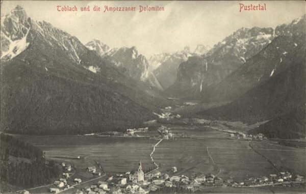 Toblach Suedtirol Panorama Pustertal Ampezzaner Dolomiten