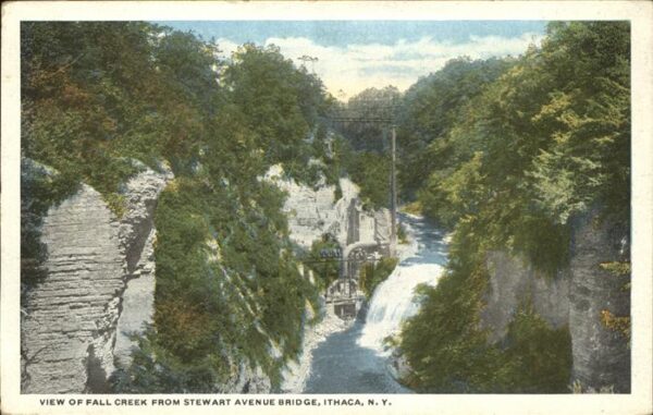 Ithaca New York View of Fall Creek from Stewart Avenue