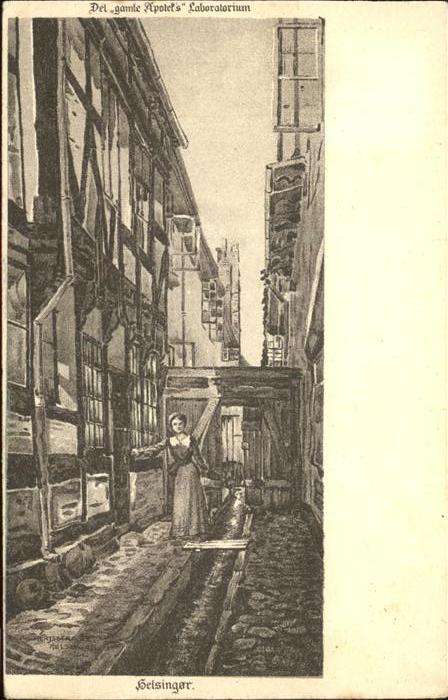 Helsingor Elsinore Gasse Bächle