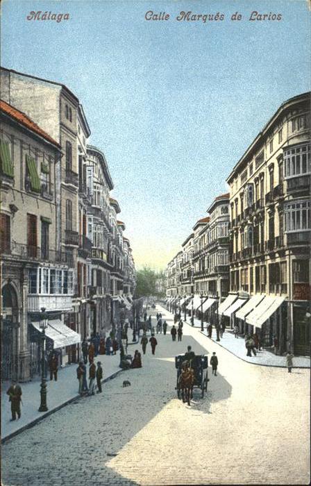 Malaga Andalucia Calle Marques de Larios Pferdedroschke