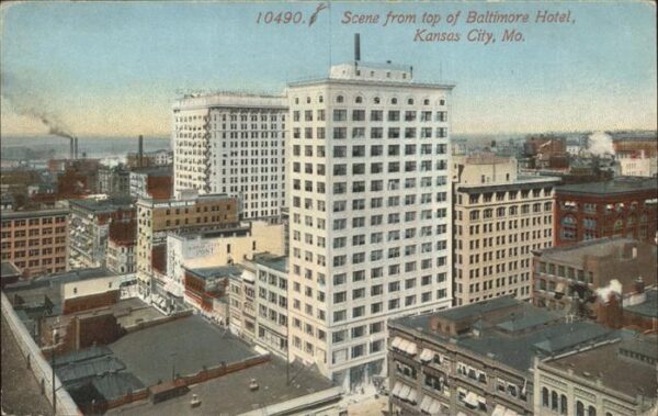 Kansas City Missouri Scene from top of Baltimore Hotel