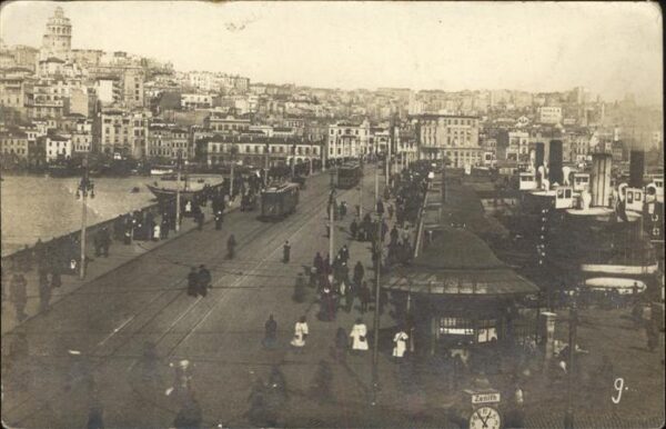 Konstantinopel Konstantinople Teilansicht Strassenbahn