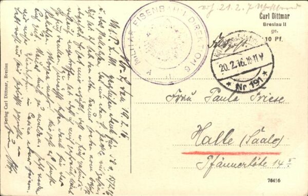 Brest-Litowsk Belarus zerstörtes Haus Feldpost – Bild 2