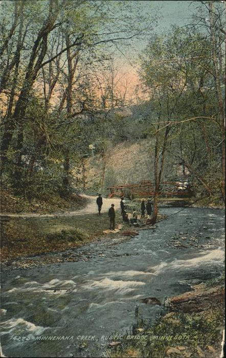 Minnesota City Minnehaha Creek Rustic Bridge