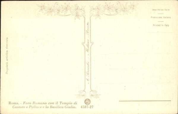Rom Roma Foro Romano con il Tempio di Castore e – Bild 2