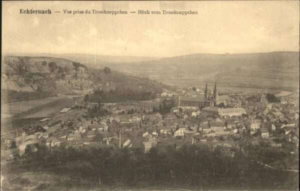 Echternach Vue panoramique prise du Trosskneppchen