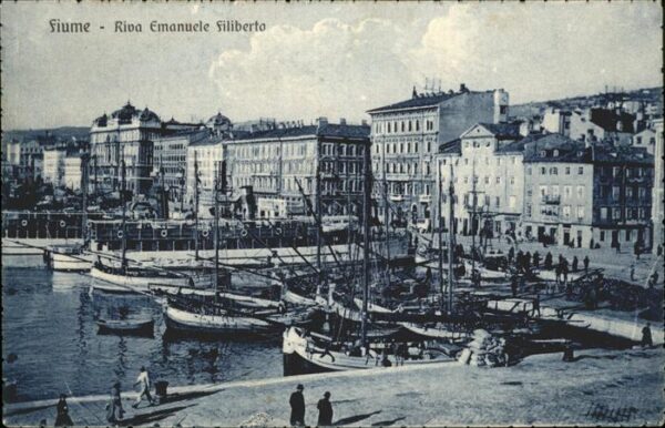 Fiume Rijeka Riva Emanuele Filiberto porto Hafen