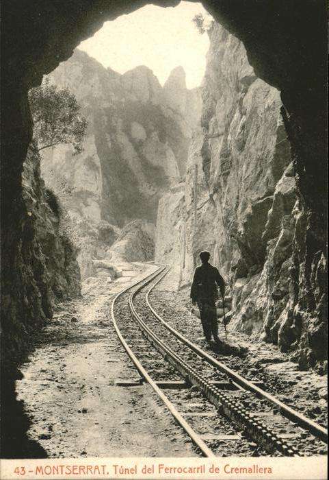Monistrol de Montserrat Cataluna Tunel del Forrocarril de Cremallera Tun