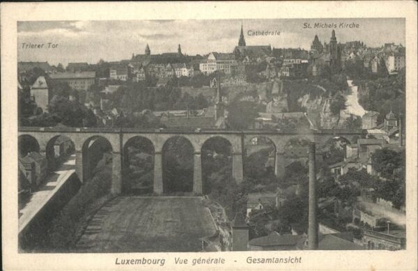LUXEMBOURG  Luxemburg Vue generale Trierer Tor Cathedrale St.