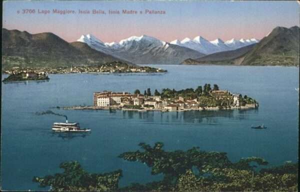 Isola Bella Lago Maggiore Isola Madre e Pallanza Dampfer Alpenbli