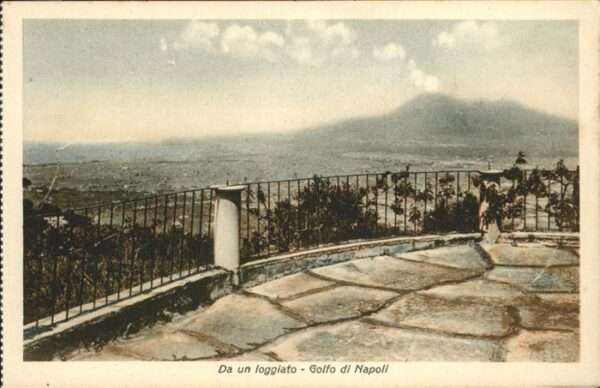 Napoli Neapel Collegio Da un loggiato Golfo di Napoli