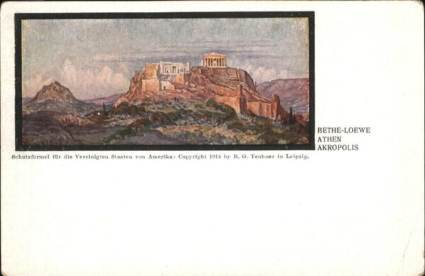 Athenes Athen Akropolis Künstlerkarte