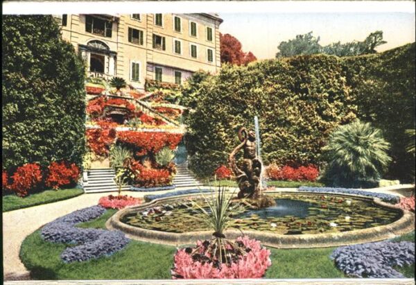Bellagio Lago di Como Giardino della Villa Skulptur Fontäne