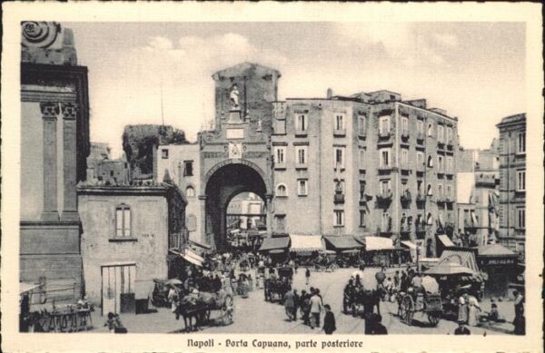 Napoli Neapel Porta Capuana Pferdefuhrwerk