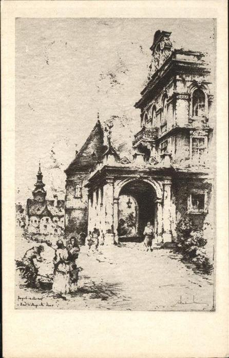 Zagreb Stari Zagreb Altstadt Künstlerkarte