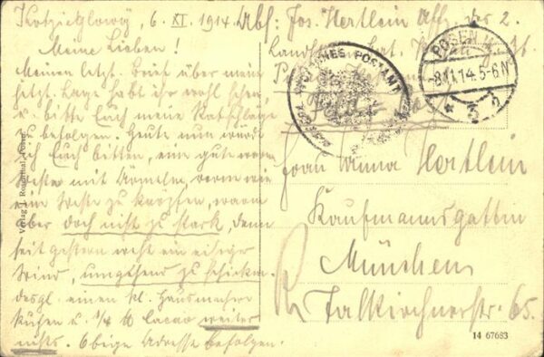 Posen Poznan Alter Markt und Rathaus Feldpost – Bild 2