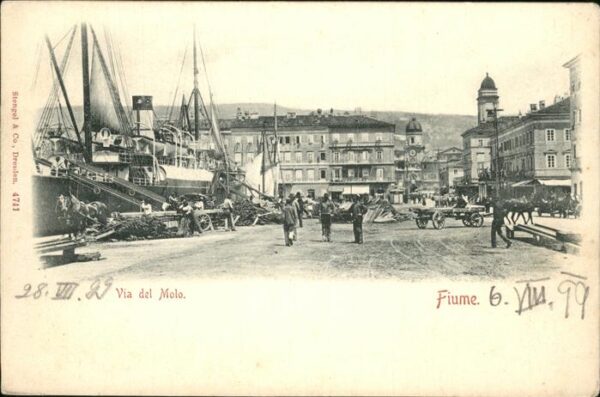 Fiume Rijeka Via del Molo Dampfer
