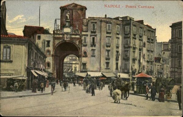 Napoli Neapel Porta Capuana Pferdedroschke