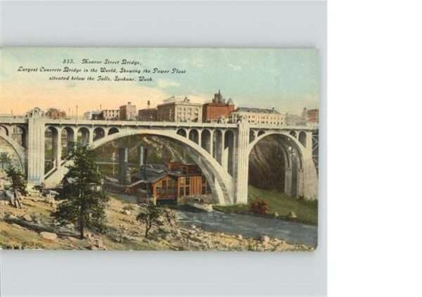 Spokane Washington Monroe Street Bridge largest Monolithic