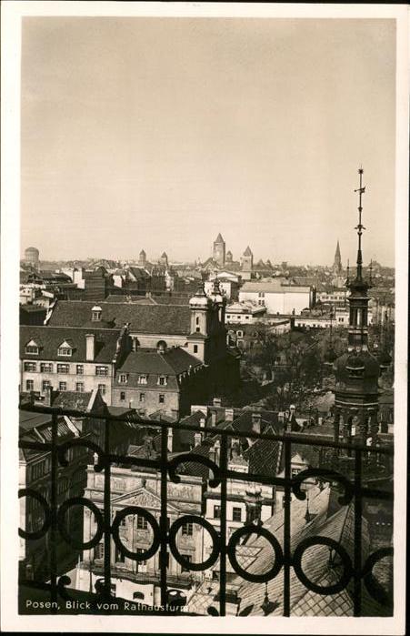 Posen Poznan Blick vom Rathausturm