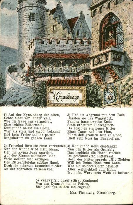 Hirschberg Jelenia Gora Kynastsage Burg Max Tichatzky Feldpost