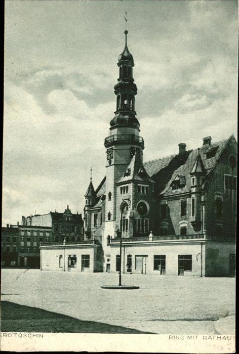Krotoschin Posen Ring mit Rathaus