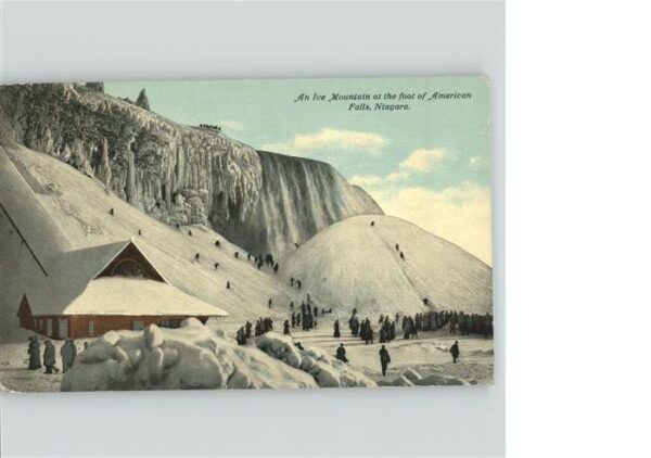 Niagara Falls New York Ice Mountain at the foot of American Fa