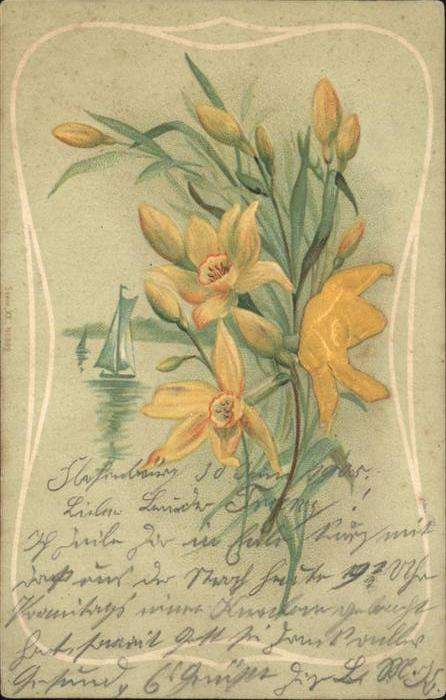 Blumen Segelschiff