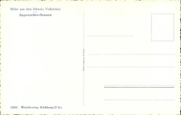 Trachten Schweiz Volksleben Apenzeller Sennen – Bild 2