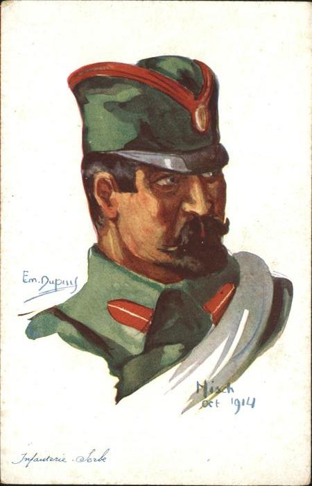 Soldatenportrait Misch 1914 Em. Dupins